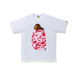 cross-border wholesale japanese style camouflage shark tiger head ape color matching luminous short-sleeved couple loose