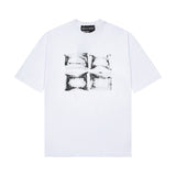 Erd melancholic rich second generation short-sleeved portrait sketch graffiti cross-border new high street loosecasual print