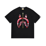 Cross-border wholesale summer classic ape camo lightning print cotton short sleeve t-shirt