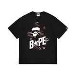 Cross-border wholesale summer classic ape camo lightning print cotton short sleeve t-shirt