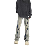 Unisex Jeans Zipper Jeans Vintage Summer Ripped Pants