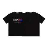 trap gradient letter tiger head short sleeve european and american high street trap star printing t-shirt loose s