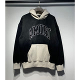 Amri splash ink flowing paint starry sky crack letter logo unicorn arm hoodie sweatshirt couple wear long sleeves
