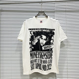 American asaali retro celebrity portrait print short sleeve men's 100% cotton t-shirt