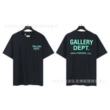 American classic series high street gall retro basic letter d print short sleeve t-shirt
