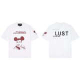 Erd rich second generation loose version american trend quiet eye printing round neck short sleeve t-shirt couple outfit