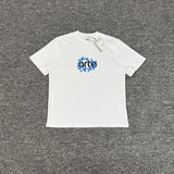 Arte summer tshirt student tops blue rose printing t-shirt casualloose short sleeve trendy