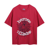 Spder hip hop singer young thug foam letter couple t-shirt pink short