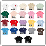 Am short-sleeve macaron color heart embroidery pure cotton loose summer fashion t-shirt crew neck top