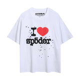 Spder hip hop singer young thug foam letter couple t-shirt pink short