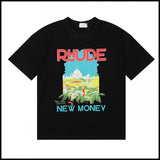 American trend rhu marlboro high definition printing de casual round neck short sleeve t-shirt export wholesale