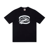 jean snowman printing short sleeve t-shirt christmas co couple outfit