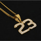 Jewelry Diamond 'Number 23 ' Necklace Number Pieces Royalty