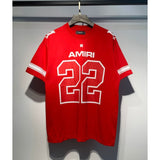 [gram] am flow paint graffiti letter starry sky classic logo print short sleeve couple t-shirt