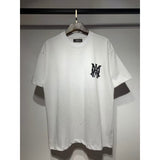 [gram] am peace dove flowing paint graffiti letter starry sky classic logo printing short sleeve couple t-shirt