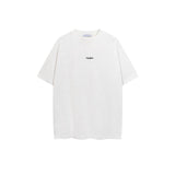 Ac letter print high street washed distressed vintage oversized short sleeve couple t-shirt