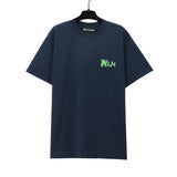 wholesale pa angel coconut tree flame letter logo graffiti paint short-sleeved t-shirt