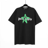 Correct version of pa beheaded bear short sleeves palm tree high street bat sleeves big logo letter on the back