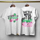 Cough syrup short-sleeved high-quality pure cotton round neck t-shirt fashionprinting breathable short-sleeved summer