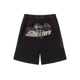 Cross-border trade trapstar rainbow letter gradient towel embroidery short sleeve t-shirt & fog high street shorts set