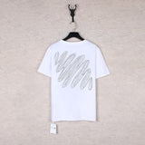 Correct version offow rainbow gradient arrow twill cashew flower graffiti short-sleeved t-shirt