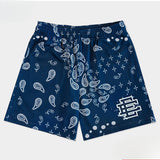 Eric Emanuel EE Shorts Cashew Flower Retro Mesh Shorts Summer Sports Casual Swimsuit Quick Drying