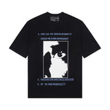 Erd melancholic rich second generation short-sleeved portrait sketch graffiti cross-border new high street loosecasual print