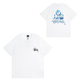 Summer running volume stussy short-sleeved t-shirt dice black eight ice cream comfy basics american couple summer t