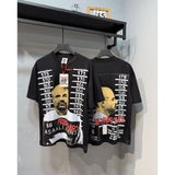 American asaali character print short sleeve t-shirt & trendy shorts set - summer collection