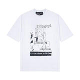 Erd rich second generation loose version american trend quiet eye printing round neck short sleeve t-shirt couple outfit