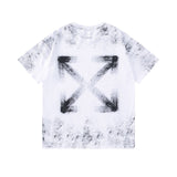 Spring/summer ow splatter graffiti arrow graphic crewneck short sleeve tee