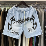Hs-f summer collection: fog high street washed & distressed heavyweight crew neck graphic tee - couple's style