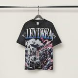 American valley washed distressed printing short-sleeved t-shirt valeforever hoodie sweatshirt long