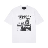 Erd rich second generation loose version american trend quiet eye printing round neck short sleeve t-shirt couple outfit