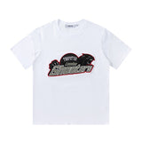 Cross-border trade trapstar rainbow letter gradient towel embroidery short sleeve t-shirt & fog high street shorts set
