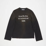 Cross-border insa washed and distressed old letter printing high street long-sleeved loose couple