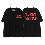 Export american retrog@llery short-sleeved t-shirt boys ins high street loose couple half-sleeved women d