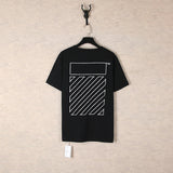 Correct version offow rainbow gradient arrow twill cashew flower graffiti short-sleeved t-shirt