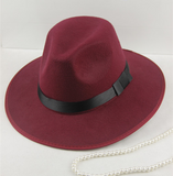 Walter White Hats Xu Wenqiang Jackson Wide Brim Top Hat Stage British Hat Jazz Wool Felt Hats