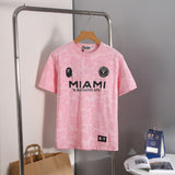 Early spring/summer camo ape head collaboration - little monkey logo print short sleeve couple's trendy tee
