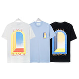 Casablanca spring/summer dreamland: starry castle casa letter logo short sleeve couple's tee
