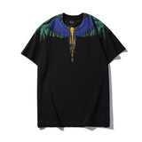 Marcelo classic phantom wings t-shirt - colorful feather lightning blade design - perfect for couples (mb short sleeve)