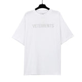 Vtm letter american style no photo printing loose washed distressed short sleeve t-shirt couple outfit