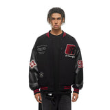 Unisex Baseball Jersey Embroidered Leather Sleeves Baseball Uniform