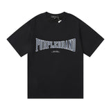 Purple br@nd comfy basics letter logo printing short-sleeved fog american street t-shirt