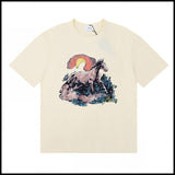 American trend rhu marlboro high definition printing de casual round neck short sleeve t-shirt export wholesale