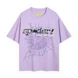Spder hip hop singer young thug foam letter couple t-shirt pink short