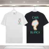 Casablanca spring/summer dreamland: starry castle casa letter logo short sleeve couple's tee