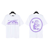 american trend high quality loose t-shirt pure cotton front and rear high-definition printing casualcoupletrendy short sleeves