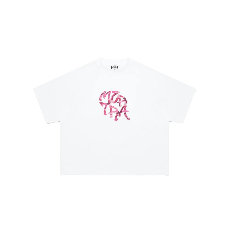 High-quality, niche, premium american-style short-sleeve t-shirt with trendy sanskrit letter print